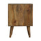 Cube Carved Bedside with 2 Drawers Sleeping Artisan Furniture 