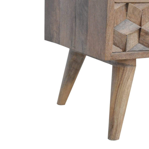 Cube Carved TV Unit Living Artisan Furniture 