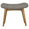 Curved Grey Tweed Bench Living Artisan Furniture 