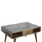 Curved Grey Washed Coffee Table Living Artisan Furniture 
