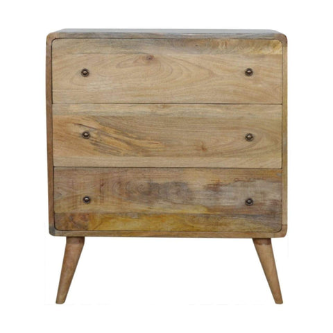 Curved Oak-ish Chest Sleeping Artisan Furniture 