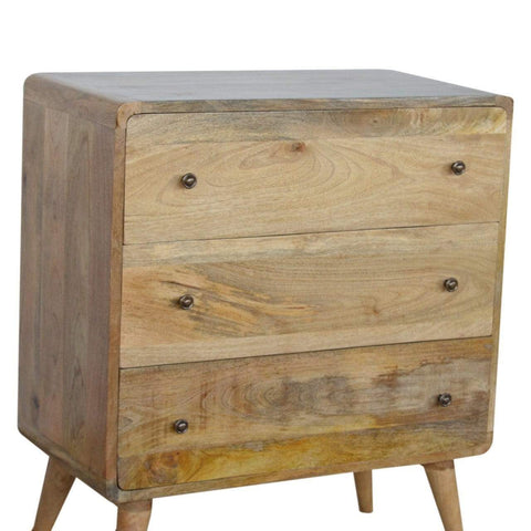 Curved Oak-ish Chest Sleeping Artisan Furniture 