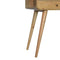 Curved Oak-ish Console Table Living Artisan Furniture 