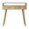Curved Oak-ish Console Table Living Artisan Furniture 