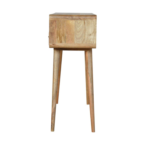 Curved Oak-ish Console Table Living Artisan Furniture 