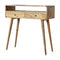 Curved Oak-ish Console Table Living Artisan Furniture 