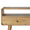 Curved Oak-ish Console Table Living Artisan Furniture 