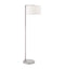Daley Floor Lamp Nickel & White Faux Silk Lighting Regency Studio 