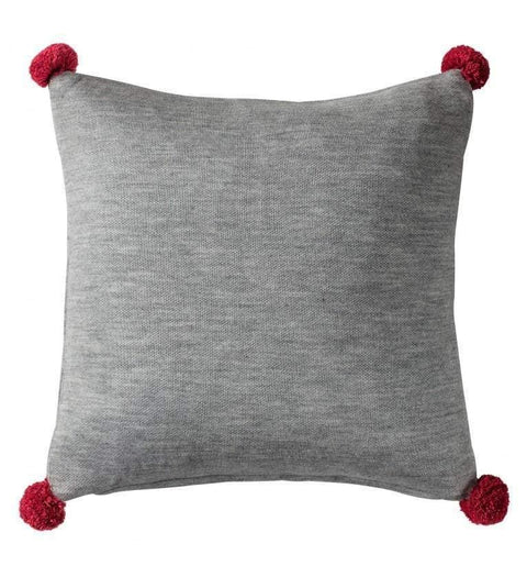 Dancing Reindeers Pom Pom Cushion Grey Accessories Regency Studio 