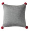 Dancing Reindeers Pom Pom Cushion Grey Accessories Regency Studio 