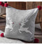 Dancing Reindeers Pom Pom Cushion Grey Accessories Regency Studio 