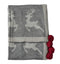 Dancing Reindeers Pom Pom Throw Grey Accessories Regency Studio 