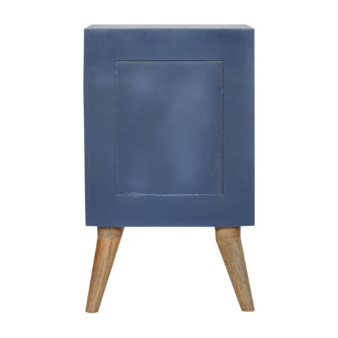Dark Blue Painted Multi Drawer Bedside Sleeping Artisan Furniture 