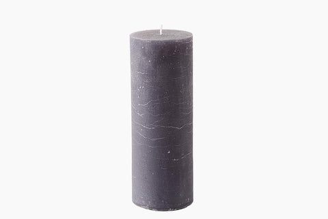 Dark Grey Pillar Candle by Lene Bjerre Candle Lene Bjerre 7.5cm x 20cm 