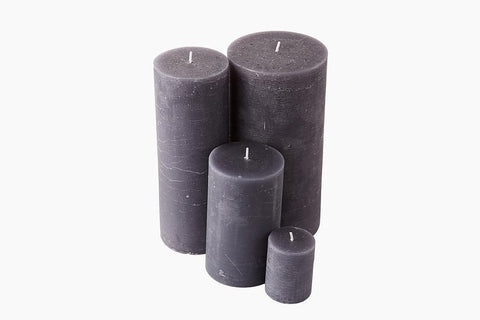 Dark Grey Pillar Candle by Lene Bjerre Candle Lene Bjerre 