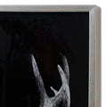 Dark Stag Glass Image with Silver Frame Accessories Hill Interiors 