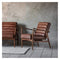 Datsun Armchair Vintage Brown Leather W700 x D740 x H800mm Living Regency Studio 