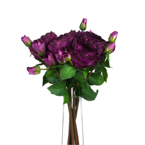 Deep Purple Wedding Peony Rose Spray Accessories Hill Interiors 
