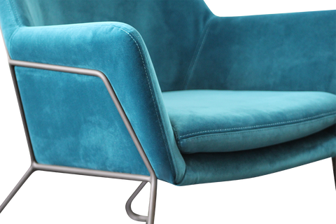 Delilah Armchair - Blue Velvet Armchairs Distinction Furniture 