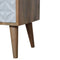 Diamond Carved 1 Door Bedside Sleeping Artisan Furniture 