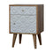 Diamond Carved 1 Door Bedside Sleeping Artisan Furniture 