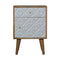 Diamond Carved 1 Door Bedside Sleeping Artisan Furniture 