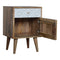 Diamond Carved 1 Door Bedside Sleeping Artisan Furniture 