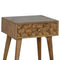 Diamond Carved Bedside Sleeping Artisan Furniture 