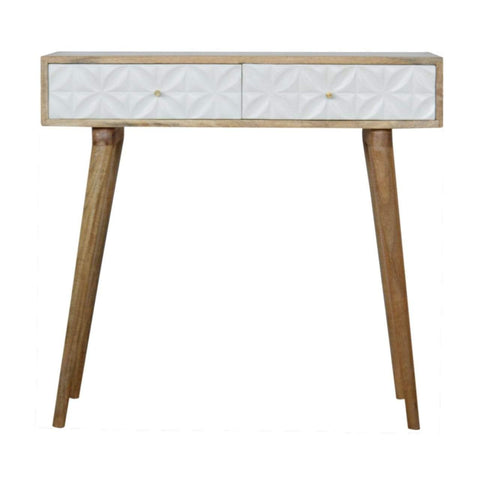 Diamond Carved Console Table Living Artisan Furniture 