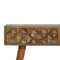 Diamond Carved Console Table Living Artisan Furniture 