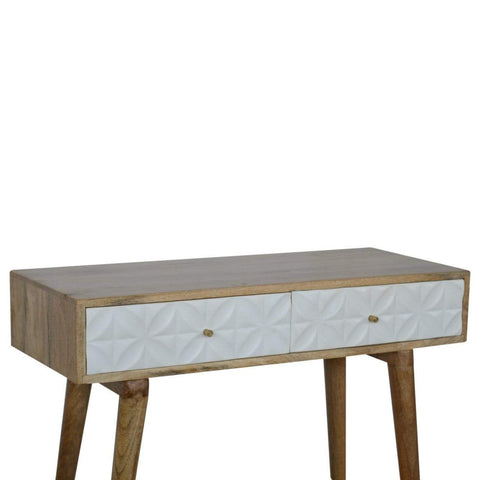 Diamond Carved Console Table Living Artisan Furniture 