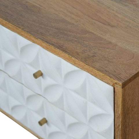 Diamond Carved Media Unit Living Artisan Furniture 