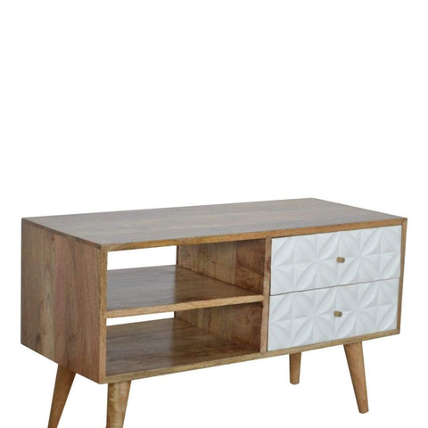 Diamond Carved Media Unit Living Artisan Furniture 