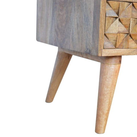 Diamond Carved TV Unit Living Artisan Furniture 