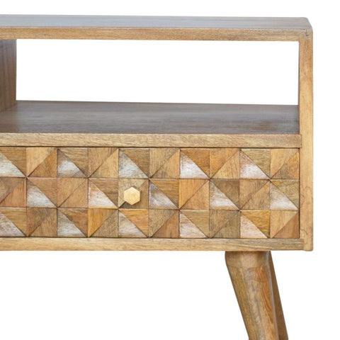 Diamond Carved TV Unit Living Artisan Furniture 