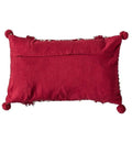 Diamond Tufted Pom Pom Cushion Red Accessories Regency Studio 