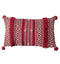 Diamond Tufted Pom Pom Cushion Red Accessories Regency Studio 