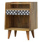District Diamond Patterned Bedside Sleeping Artisan Furniture 