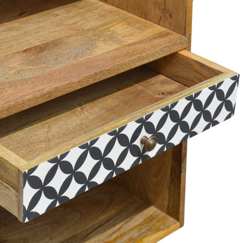 District Diamond Patterned Bedside Sleeping Artisan Furniture 