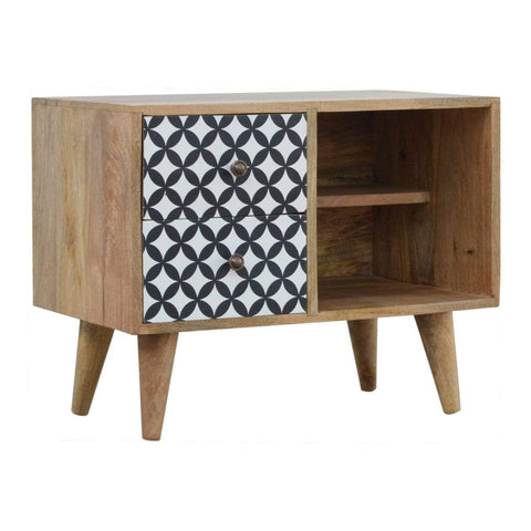 District Diamond Patterned Mini Cabinet Living Artisan Furniture 