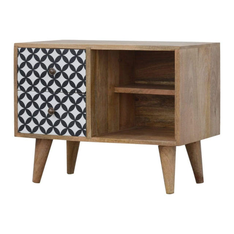 District Diamond Patterned Mini Cabinet Living Artisan Furniture 