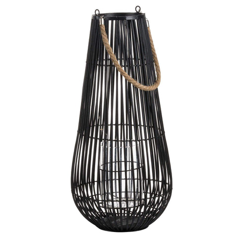 Domed Rattan Lantern With Rope Detail Accessories Hill Interiors 