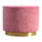 Dusty Pink Velvet Footstool with Gold Base Living Artisan Furniture 