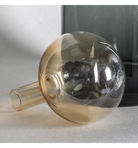 Elma Bottle With Stopper Grey Brown 120x120x370mm Accessories Regency Studio 