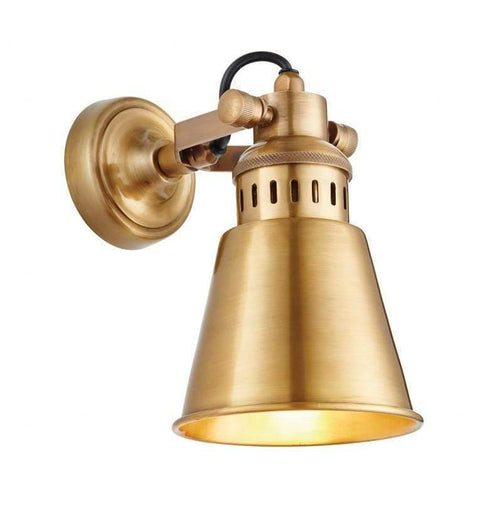 Elms Wall Light Antique Brass Lighting Regency Studio 