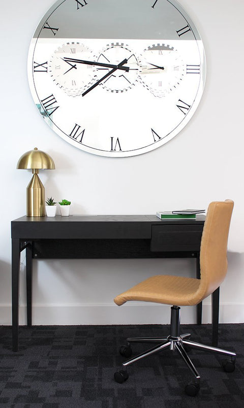 Elsa Desk - Black Oak Desk and Console Table Distinction Furniture 