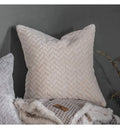 Embossed Chevron Cushion Cream Accessories Regency Studio 