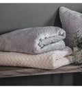 Embossed Chevron Throw Cream Accessories Regency Studio 