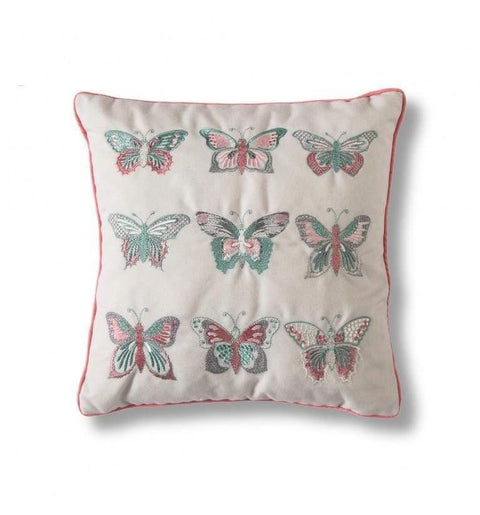 Embroidered Butterflies Pastel Cushion Accessories Regency Studio 