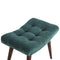 Emerald Cotton Velvet Curved Bench Living Artisan Furniture 